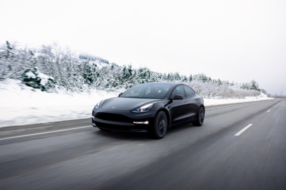 Tesla Model 3 in Snow Large